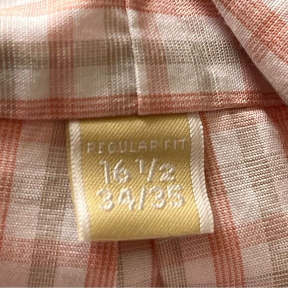 Michael Michael Kors 100% Cotton Pink & Gray Long Sleeve Button Shirt Size 16.5 - Picture 4 of 9